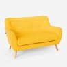 Irvine 2 personers lille sofa i moderne skandinavisk stil med træben 
