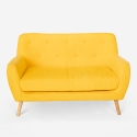Irvine 2 personers lille sofa i moderne skandinavisk stil med træben 