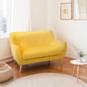 Irvine 2 personers lille sofa i moderne skandinavisk stil med træben 