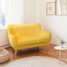 Irvine 2 personers lille sofa i moderne skandinavisk stil med træben 