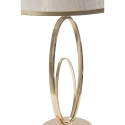 Elegant bordlampe med gylden base og beige skærm Flush S Udsalg