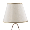 Elegant bordlampe med gylden base og beige skærm Flush S Tilbud