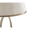 Elegant bordlampe med gylden base og beige skærm Flush S Udvalg