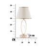 Elegant bordlampe med gylden base og beige skærm Flush S Model