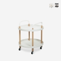 Rundt rullebord i nordisk design med hjul Biky Udsalg
