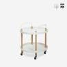 Rundt rullebord i nordisk design med hjul Biky Udsalg