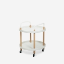 Rundt rullebord i nordisk design med hjul Biky Udvalg