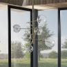 Loftlampe med 6 lys i metal og glas Andromeda På Tilbud