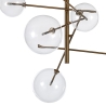 Loftlampe med 6 lys i metal og glas Andromeda Udsalg