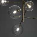 Loftlampe med 6 lys i metal og glas Andromeda Rabatter