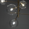 Loftlampe med 6 lys i metal og glas Andromeda Rabatter