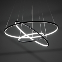 LED-pendellampe med flettede ringe Ø80 cm Kering På Tilbud