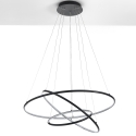 LED-pendellampe med flettede ringe Ø80 cm Kering Rabatter