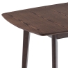 Spisebord med udtræk 120-150x75cm i mørk valnød Cayer Tilbud