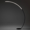 Sort mat aluminiums buegulvlampe med LED, h175 cm, Nampa På Tilbud