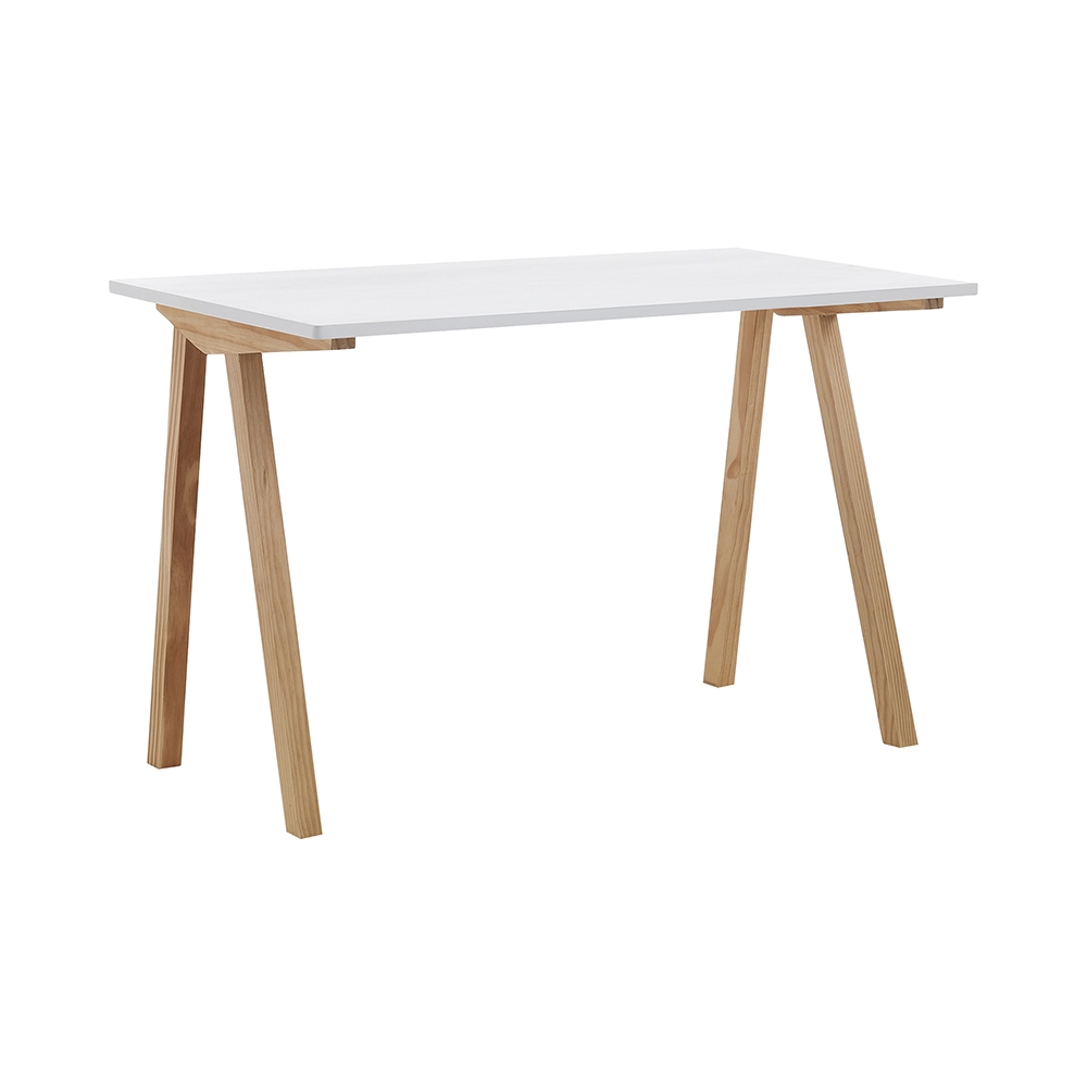 Kontorbord hvid og egetræ skandinavisk stil 120x76x60cm Milton Kampagne Kontorbord hvid og egetræ skandinavisk stil 120x76x60cm Milton Kampagne