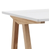 Kontorbord hvid og egetræ skandinavisk stil 120x76x60cm Milton Tilbud