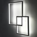 Moderne geometrisk LED væglampe Rhos Mål