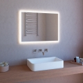 Badeværelsesspejl med touch-LED-baggrundsbelysning og Bluetooth 100x70 cm ETR106-L Kampagne