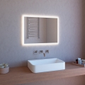 LED-belyst badeværelsesspejl med touchfunktion, 80x60cm ETR106-M Kampagne