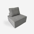 Modulær stofsofa til stuen i grå Raji Kampagne