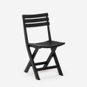 Klapstol til haven med pladsbesparende design i hvid og sort Closy Tilbud