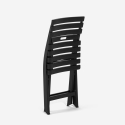 Klapstol til haven med pladsbesparende design i hvid og sort Closy Udsalg