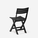 Klapstol til haven med pladsbesparende design i hvid og sort Closy På Tilbud
