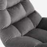 Lænestol i velour med moderne stofpude design til stuen Karu På Tilbud