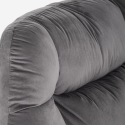 Lænestol i velour med moderne stofpude design til stuen Karu Udvalg