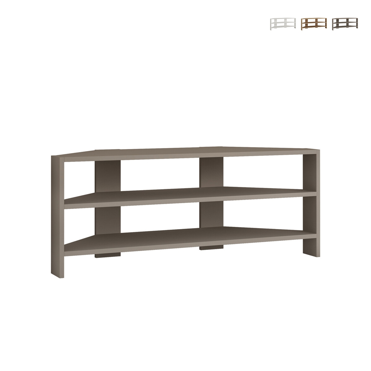 Vinklet TV-bord med 3 hylder 110x36cm Thales Kampagne Vinklet TV-bord med 3 hylder 110x36cm Thales Kampagne