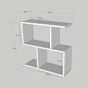 Sidebord med hylder til sofa 60x20 cm Life 