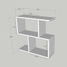 Sidebord med hylder til sofa 60x20 cm Life 