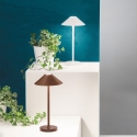 Bærbar trådløs touch bordlampe til både inde- og udendørs brug Moon På Tilbud