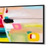 Abstrakt maleri 124x64cm på plexiglas med sort ramme Druvt Tilbud