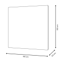 Abstrakt maleri 100x100cm print på lærred med reliefdekorationer Kanea Udsalg