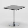 Platinum sort cafebord sæt: 2 Dune gennemsigtig stole og 70cm kvadratisk bord Egenskaber