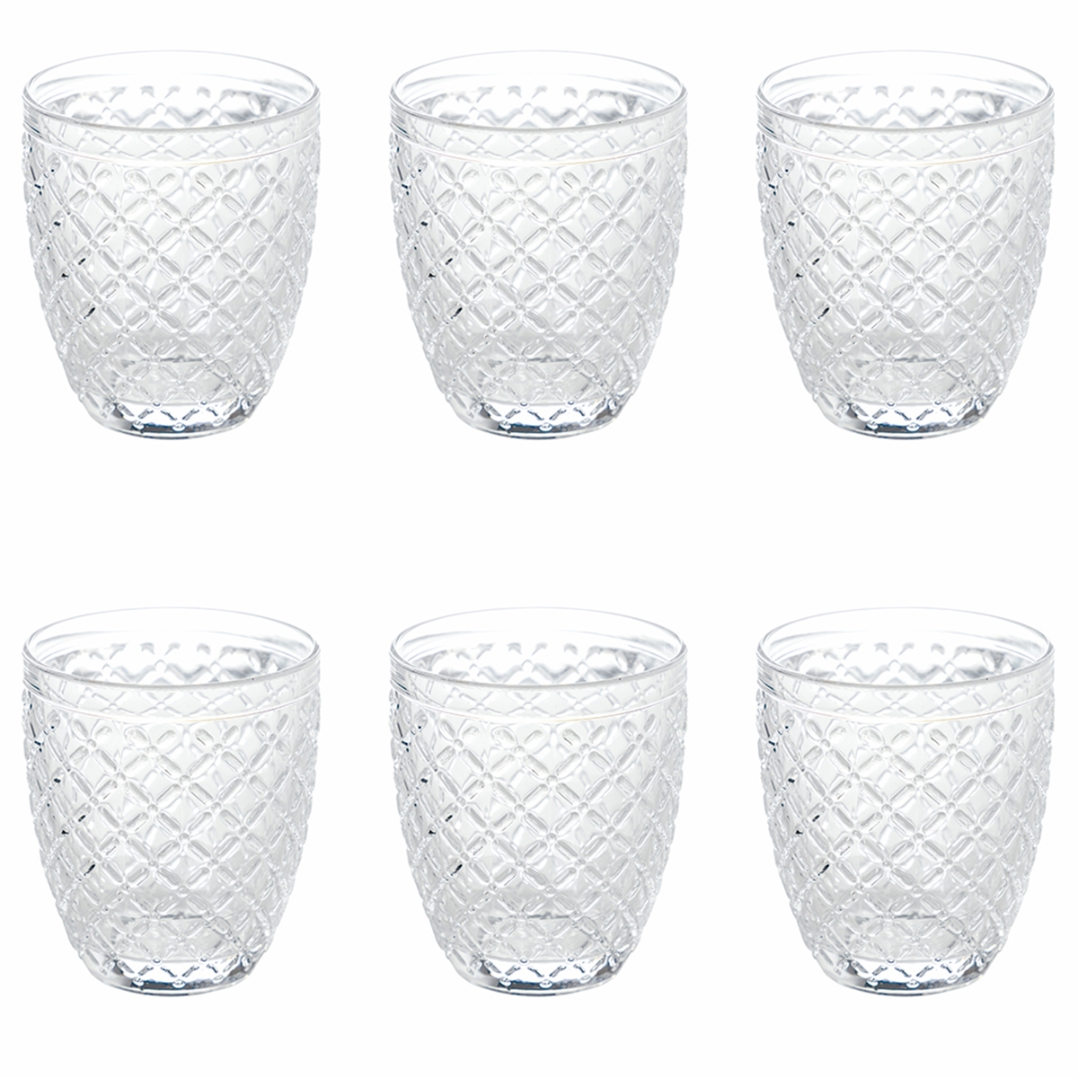 Sæt med 6 vandglas 325 ml i transparent glas Castle Kampagne