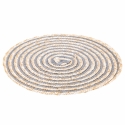 Sæt med 6 runde dækkeservietter i flettet strå Ø38cm Spiral Stone Valgfri