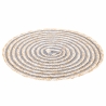 Sæt med 6 runde dækkeservietter i flettet strå Ø38cm Spiral Stone Valgfri
