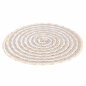 Sæt med 6 runde dækkeservietter i flettet strå Ø38cm Spiral Stone Model