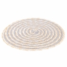 Sæt med 6 runde dækkeservietter i flettet strå Ø38cm Spiral Stone Model