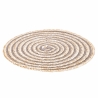 Sæt med 6 runde dækkeservietter i flettet strå Ø38cm Spiral Stone Mål