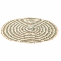 Sæt med 6 runde dækkeservietter i flettet strå Ø38cm Spiral Stone Pris