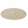 Sæt med 6 runde dækkeservietter i flettet strå Ø38cm Spiral Stone Pris