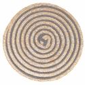 Sæt med 4 runde vævede bastdækkeservietter Ø38cm Spiral På Tilbud