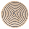 Sæt med 4 runde vævede bastdækkeservietter Ø38cm Spiral På Tilbud