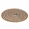 Sæt med 4 runde vævede bastdækkeservietter Ø38cm Spiral Udvalg