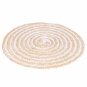 Sæt med 4 runde vævede bastdækkeservietter Ø38cm Spiral Model