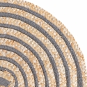 Sæt med 4 runde vævede bastdækkeservietter Ø38cm Spiral Mål